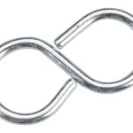 Onward 286XBC Closed S-Hook, 15 lb Working Load, 3.7 mm Dia Wire, Metal, Zinc Sells in Quantity of 10