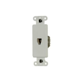 Arrow Hart 3560-6W Plastic Single Telephone Jack - White