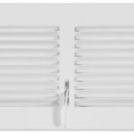 Imperial RG0578 Sidewall Register, 10 in L, 6 in W, 20 deg Air Deflection, Steel, White