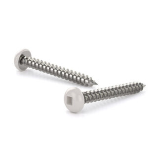Reliable Fasteners PKAW8114J 1-1/4" Pan Head Square Drive Self-Tapping Type-A Point Metal Screw, 500 Pack - White