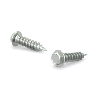 Reliable SZ812J 1/2" Self-Tapping Type-S Point Hex Head Metal Screw with Washer & Serration, 1000 Pack - Zinc