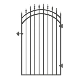 Nuvo Iron DGI0140/RG02/AG03 33" x 72" Iron Ornamental Gate - Black