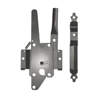 Nuvo Iron DTPLUH Galvanized Steel Post Latch with Ultimate Handle - Black