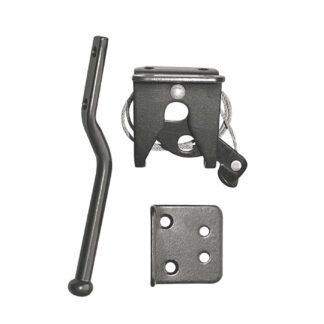 Nuvo Iron LCWSLBLK Spring Loaded Galvanized Steel Latch & Catch with Cable - Black