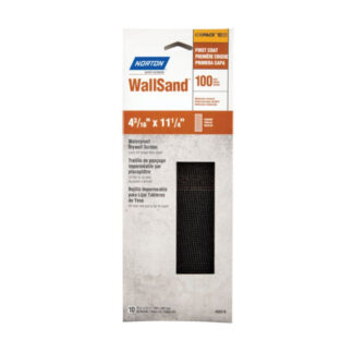 Norton 2302 11-1/4" x 4-3/16" 100 Grit Medium WallSand Sandscreen, 10 Pack
