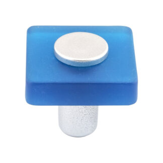 Richelieu BP122503478 1.18" 1225 Eclectic Plastic Knob - Frosted Blue