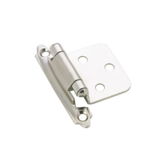 Richelieu BP134175 2.76" 134 Semi-Concealed Self-Closing Cabinet Hinge, 2 Pack - Brushed Chrome