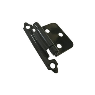 Richelieu BP13490 2.76" 134 Semi-Concealed Self-Closing Cabinet Hinge, 2 Pack - Black