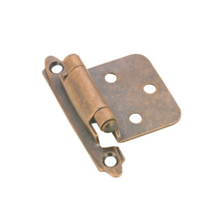 Richelieu BP134M41 2.76" 134 Semi-Concealed Self-Closing Cabinet Hinge, 2 Pack - Antique Copper