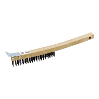 ProSource WB01319S 1-1/2" x 14-1/4" Metallic Wire Brush with Scraper