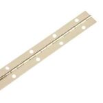 Onward 897BB Piano Hinge, 72 in H Frame Leaf, 0.03 in Thick Frame Leaf, Steel, Brass, Fixed Pin, Screw Mounting
