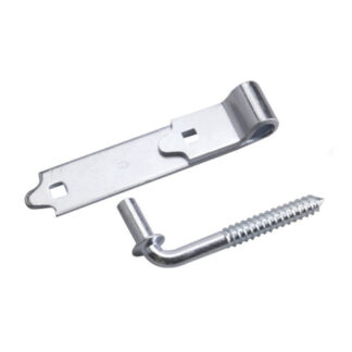 Onward 931XB 6" 100lb Steel Screw Hook with Hinge Strap - Zinc