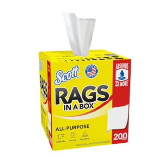 Scott 75260 10" x 12" Cellulose Fiber Painter's Rag, 200 Pack - White