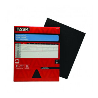 Task EMO5060 11" x 9" 60 Grit Emery Sanding Sheet, 50 Pack