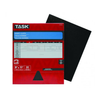 Task EMO5080 11" x 9" 80 Grit Emery Sanding Sheet, 50 Pack