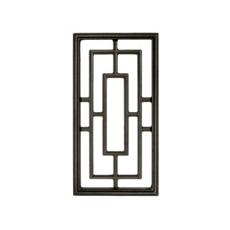 Nuvo Iron ACW57 9" x 17" Aluminum Rectangular Gate Fence Insert - Black