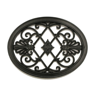 Nuvo Iron ACW56 Aluminum Oval Gate Fence Insert - Black