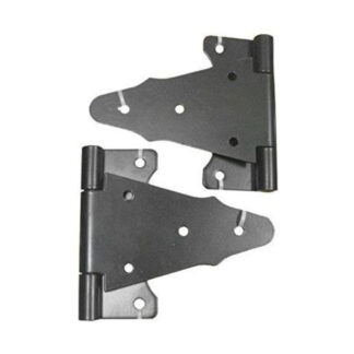 Nuvo Iron TH6BLK 6" Galvanized Steel Tee Hinge, 2 Pack - Black