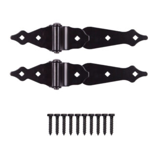 ProSource 33169PKS-PS 180° Steel Loose Pin Strap Hinge, 2 Pack - Black