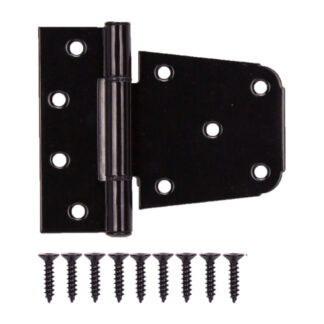 ProSource LR-183-PS 180° Steel Fixed Pin Gate Hinge, 2 Pack - Black