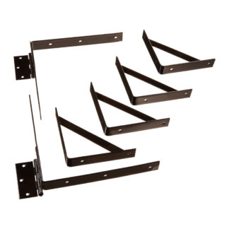 Pylex 11050 Powder-Coated Steel Simple Gate Kit - Black