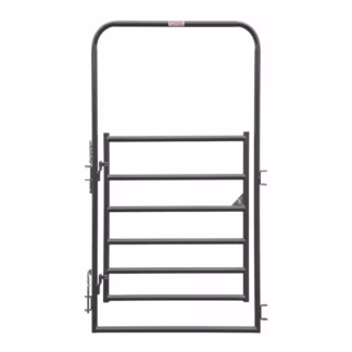 Behlen Country 44121187 8ft 20-Gauge Pioneer Corral Powder-Coated Steel Utility Arch Gate - Grey