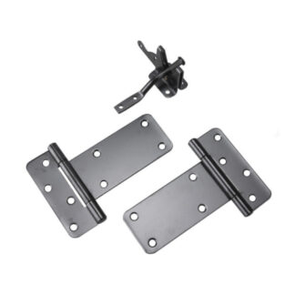 Onward 9410FBR Steel Gate Kit with Latch & Rectangular Hinge - Black