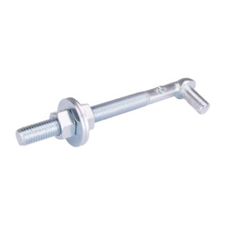 ProSource LR085 7" x 5/8" Plated Steel Bolt Hook - Zinc