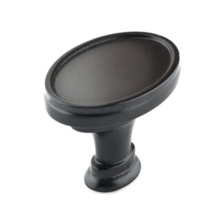 Richelieu BP80239900 25mm x 39mm 8023 Transitional Metal Knob - Matte Black