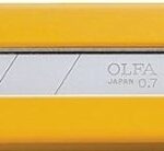 Olfa 5006 Utility Knife, 25 mm W Blade, Stainless Steel Blade, Symmetrical Handle, Yellow Handle