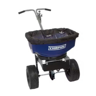 Chapin 82088B 80lb Professional Sure Spread Salt & Ice Melt Spreader with Baffles - Black & Blue