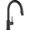 Delta 9159-BL-DST TRINSIC Single Handle Pull-Down Kitchen Faucet - Matte Black