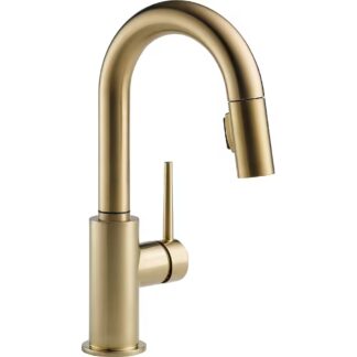 Delta 9959-CZ-DST TRINSIC Single Handle Pull-Down Bar / Prep Faucet, Champagne Bronze