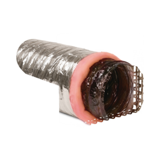 Imperial MEA-0410 Air Duct, 10 ft L, Polyester, Silver