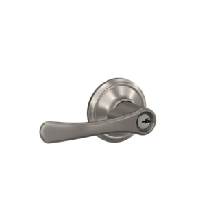 Schlage Standard Trim Keyed Entry Avila Lever - Satin Nickel