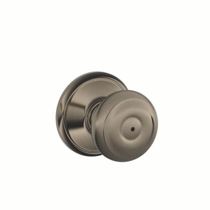 Schlage Standard Trim Privacy Georgian Knob - Antique Pewter