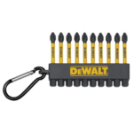 DeWalt DWA2PH2IRCARC FlexTorq PH2 Phillips 2 in. Carabiner Clip Screw Bits – 10 Pack