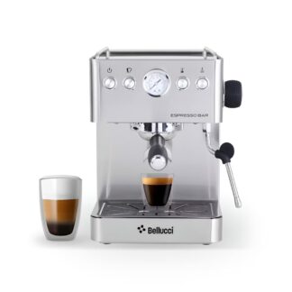 Bellucci Espresso Bar High Efficiency Home Coffee Machine - Silver