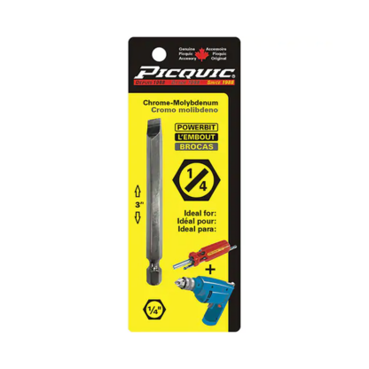 Picquic® 88114 1/4 x 3" Slotted Powerbit
