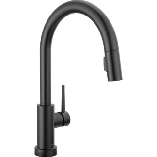 Delta 9159T-BL-DST TRINSIC Single Handle Pull-Down Kitchen Faucet with Touch2O Technology - Matte Black