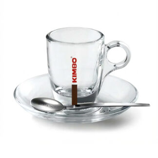 KIMBO GL2906N Espresso Glass Cup Set, 6 Pack - Clear