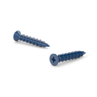 Reliable Fasteners 1/4" Gator Drive Flat Head Tapcon Concrete Screws with Bit, 25 Pack - Blue