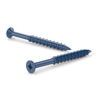 Reliable Fasteners 1/4" Gator Drive Flat Head Tapcon Concrete Screws with Bit, 10 Pack - Blue