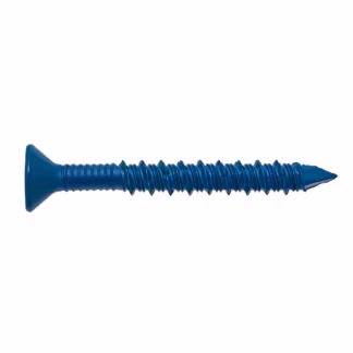 Buildex Tapcon 1/4" Flat Head Concrete Screws with Bit, 10 Pack - Blue