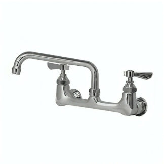 LynCar 33012LF Faucet - Heavy Duty - Wall Mount - 8" Centres 12" spout - Chrome plated brass