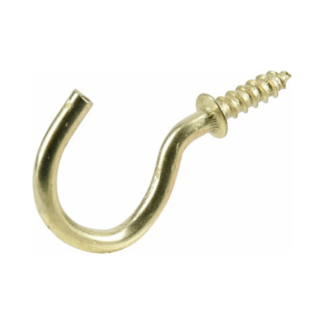 Canada-Europe 1 3/4" Brass Cup Hooks, 50 Pack
