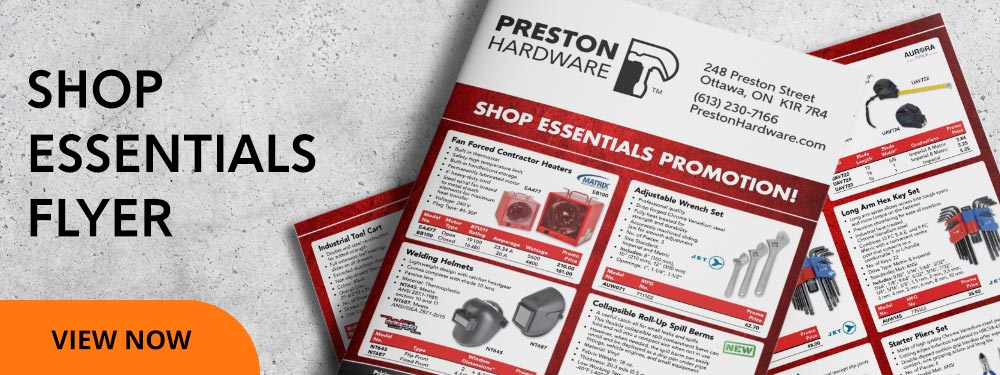 Flyer for workshop essential products