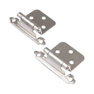 Richelieu BP134195 2.76" 134 Semi-Concealed Self-Closing Cabinet Hinge, 2 Pack - Brushed Nickel