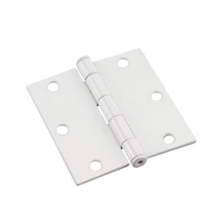 Onward 820WB 3" Steel Full Mortise Butt Hinge, 2 Pack - White