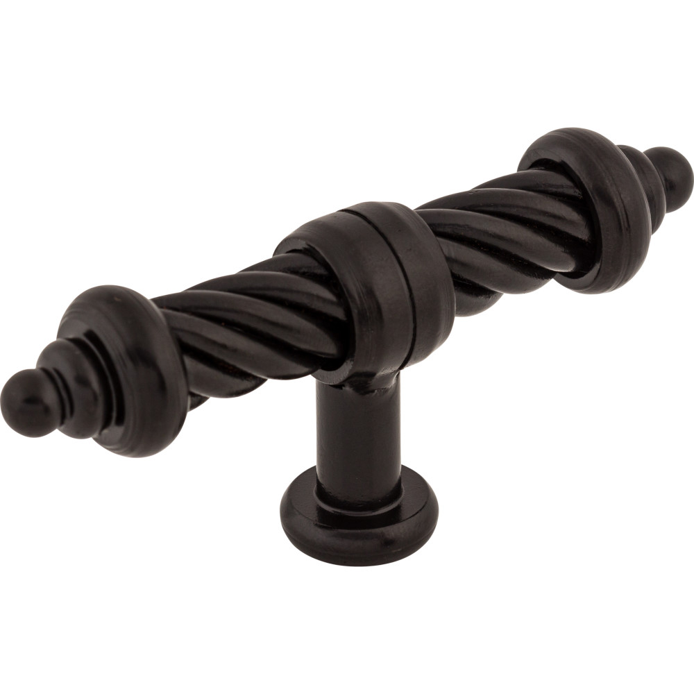 Top Knobs Normandy T-Shaped Twist Knob, Patina Black